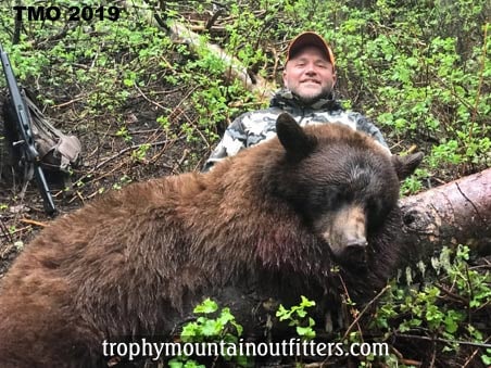Wyoming Spring Black Bear hunting guide Trophy Mountain Outfitters